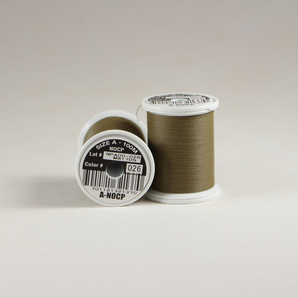 Fuji Ultra Poly NOCP rod wrapping thread in Moss Brown #026 (Size A 100m spool)