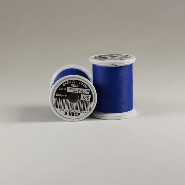 Fuji Ultra Poly NOCP rod wrapping thread in Cobalt Blue #039 (Size A 100m spool)