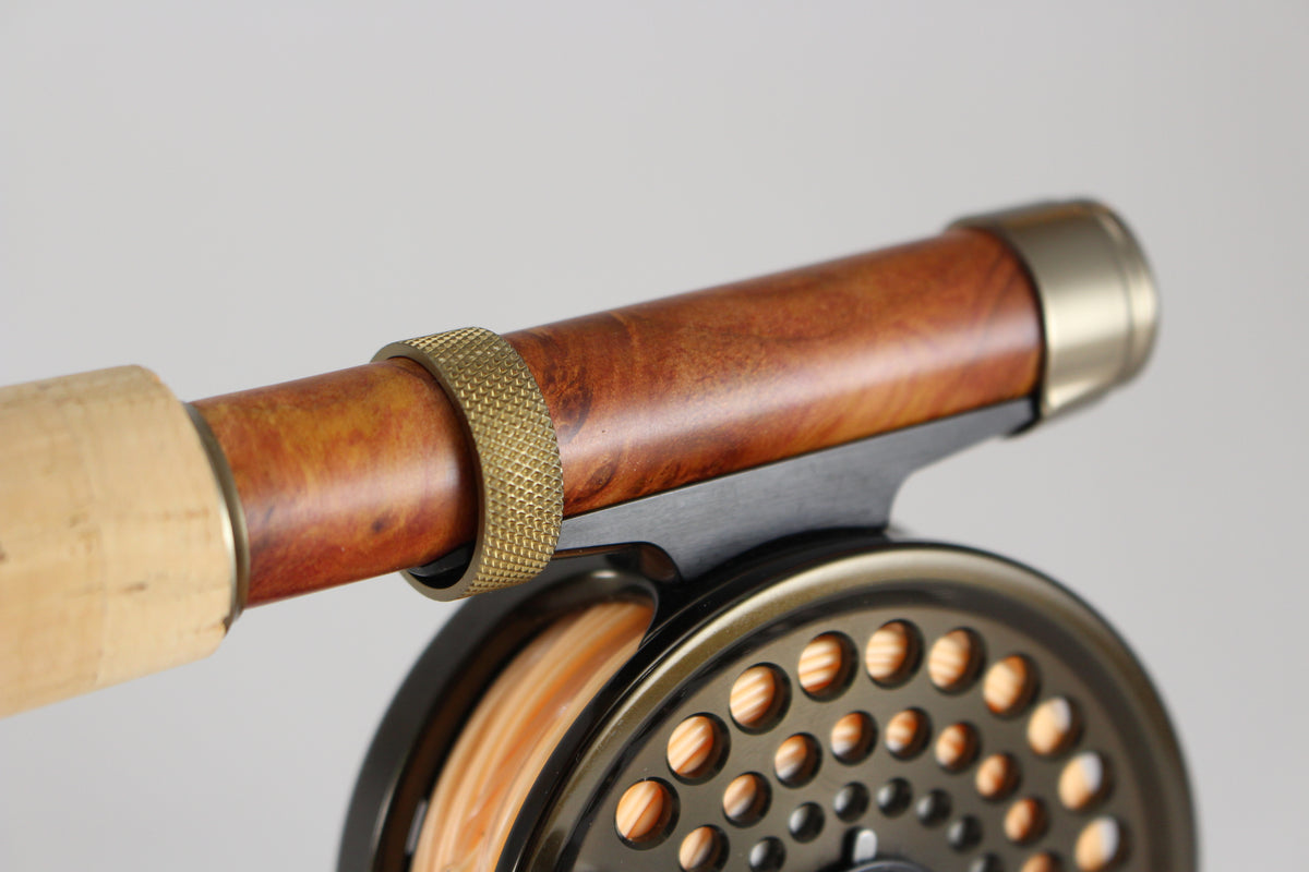 Garrison-Style slide band reel seat with burl insert – Proof Fly Fishing