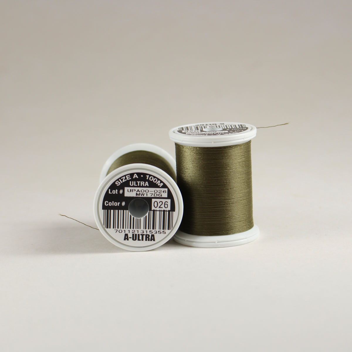 Fuji Ultra Poly rod wrapping thread in Moss Brown #026 (Size A 100m sp ...