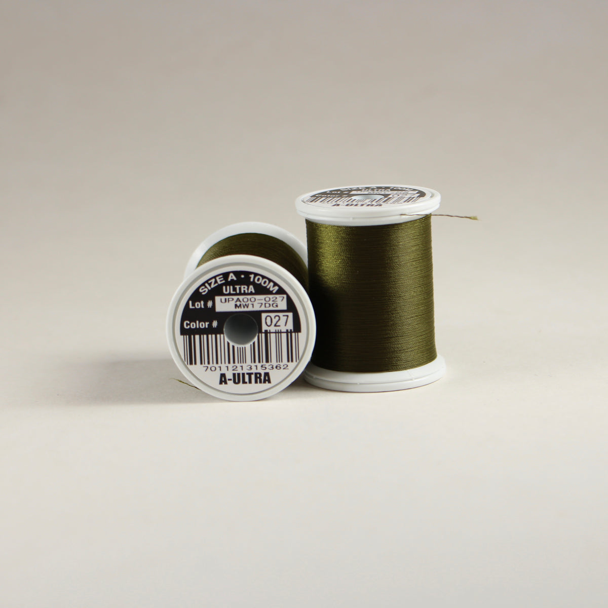 Fuji Ultra Poly rod wrapping thread in Moss Green #027 (Size A 100m sp ...