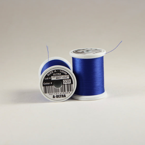 Fuji Ultra Poly rod wrapping thread in Cobalt Blue #039 (Size A 100m spool)