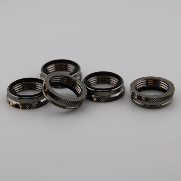 bright and black nickel plated extra locking nuts for 3-6 and 7-9 seats