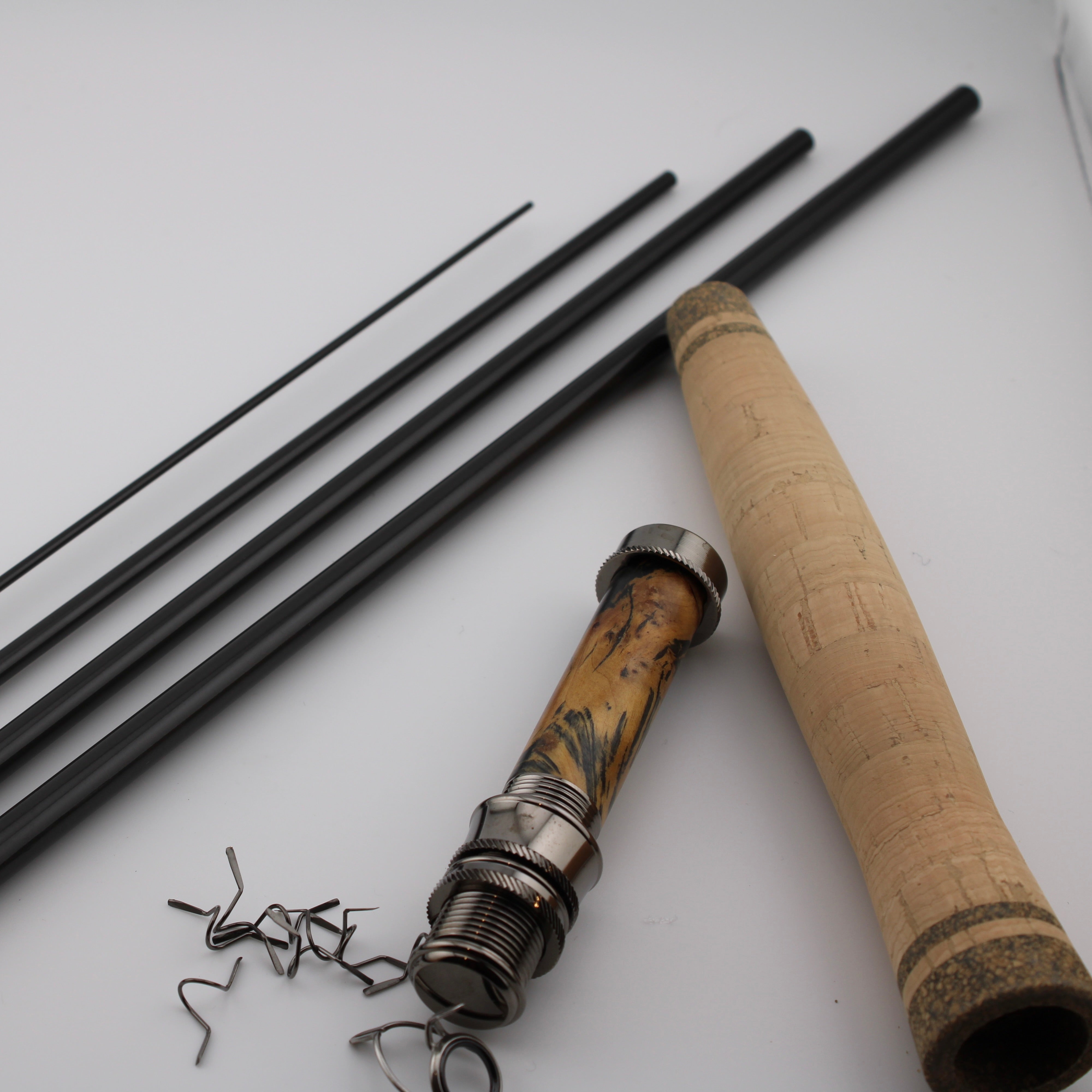 9' 4wt. four piece (natural graphite or dark green) rod kit