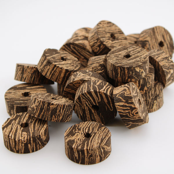 Black Thunder (dark) burl rings  1/2" by  CORKRINGS UNIPESSOAL
