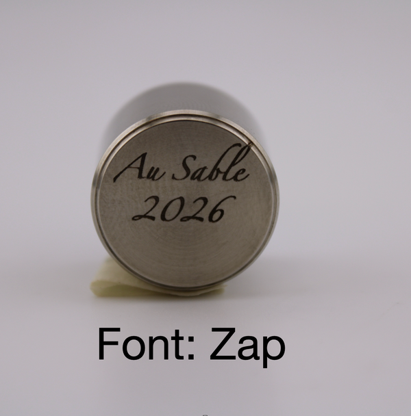 Nickel Silver reel seat flat custom engraving