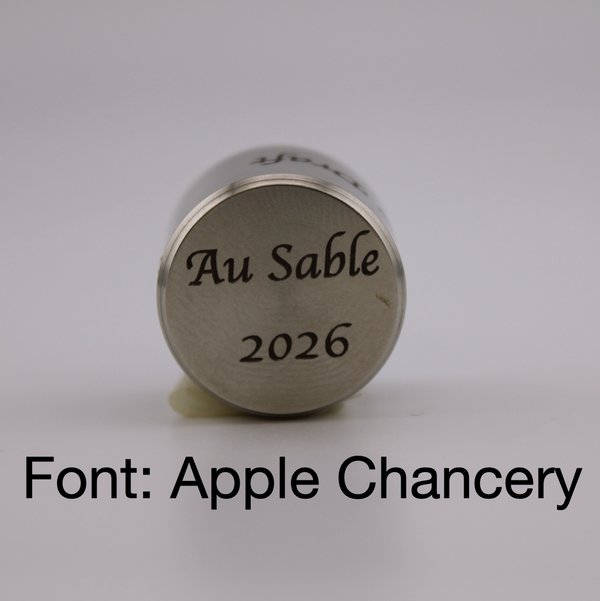 Nickel Silver reel seat flat custom engraving