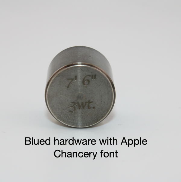 Nickel Silver reel seat flat custom engraving