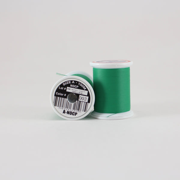 Fuji Ultra Poly NOCP rod wrapping thread in Dark Green #003 (Size A 100m spool)