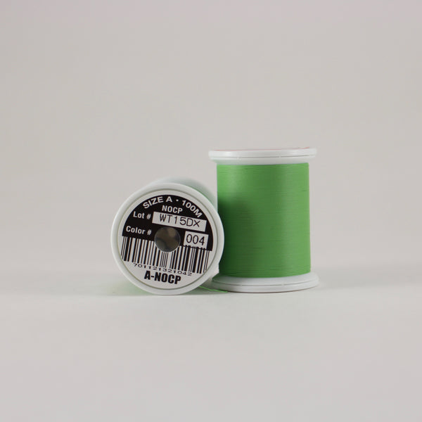 Fuji Ultra Poly NOCP rod wrapping thread in Medium Green #004 (Size A 100m spool)