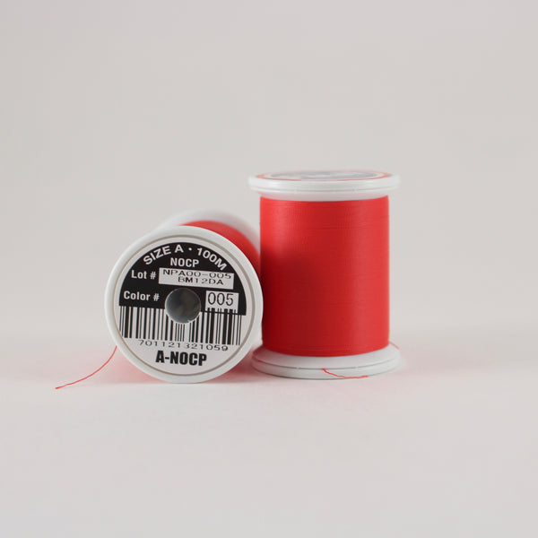 Fuji Ultra Poly NOCP rod wrapping thread in Scarlet #005 (Size A 100m spool)