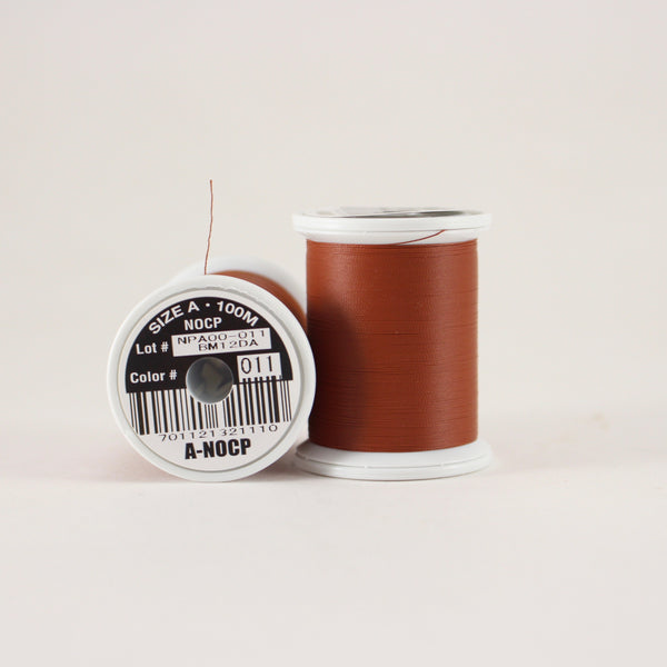 Fuji Ultra Poly NOCP rod wrapping thread in Chestnut #011 (Size A 100m spool)