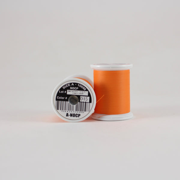 Fuji Ultra Poly NOCP rod wrapping thread in Orange #015 (Size A 100m spool)
