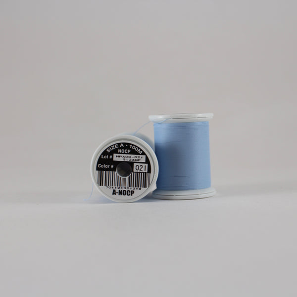 Fuji Ultra Poly NOCP rod wrapping thread in Light Blue #021 (Size A 100m spool)