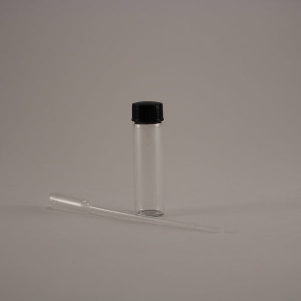 Glass vial 1/4 oz. with pipette