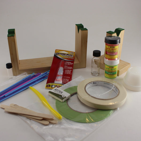 Fiberglass and bamboo tool and finish kit