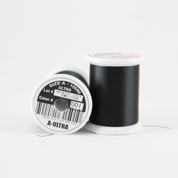 Fuji Ultra Poly rod wrapping thread in Black #001 (Size A 100m spool)