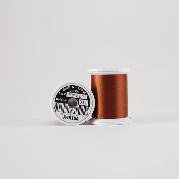 Fuji Ultra Poly rod wrapping thread in Chestnut #011 (Size A 100m spool)