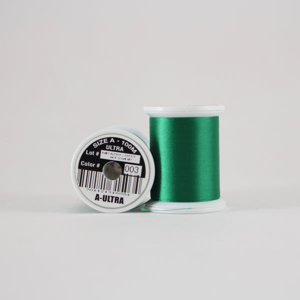 Fuji Ultra Poly rod wrapping thread in Dark Green #003 (Size A 100m spool)