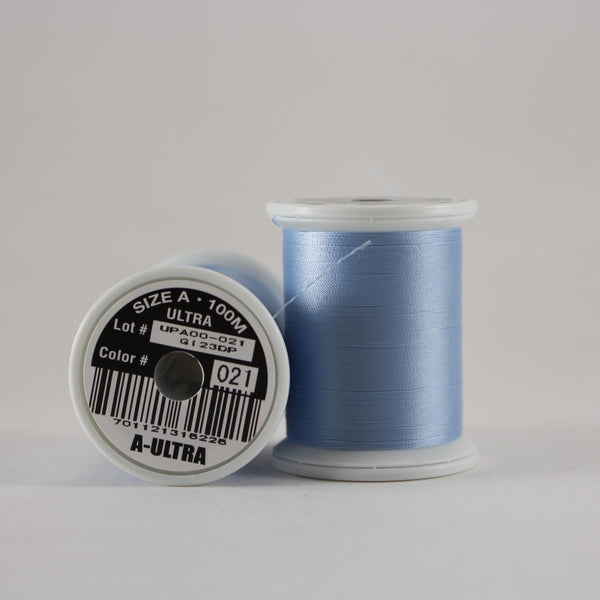 Fuji Ultra Poly rod wrapping thread in Light Blue #021 (Size A 100m spool)