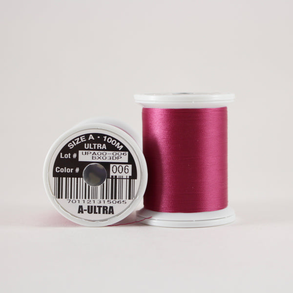 Fuji Ultra Poly rod wrapping thread in Maroon #006 (Size A 100m spool)