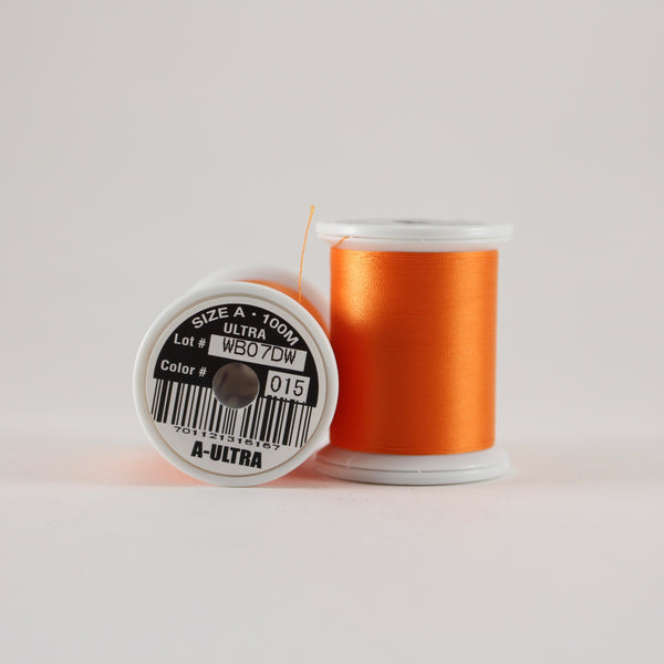 Fuji Ultra Poly rod wrapping thread in Orange #015 (Size A 100m spool)
