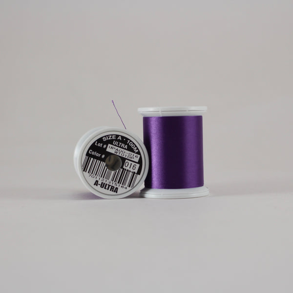 Fuji Ultra Poly rod wrapping thread in Purple #016 (Size A 100m spool)