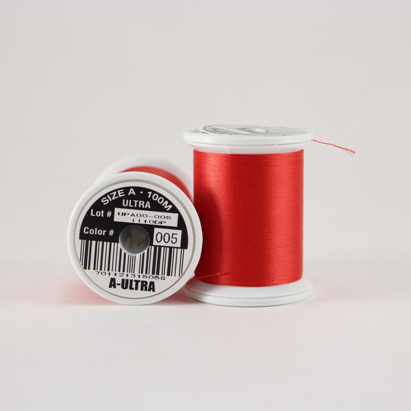 Fuji Ultra Poly rod wrapping thread in Scarlet #005 (Size A 100m spool)